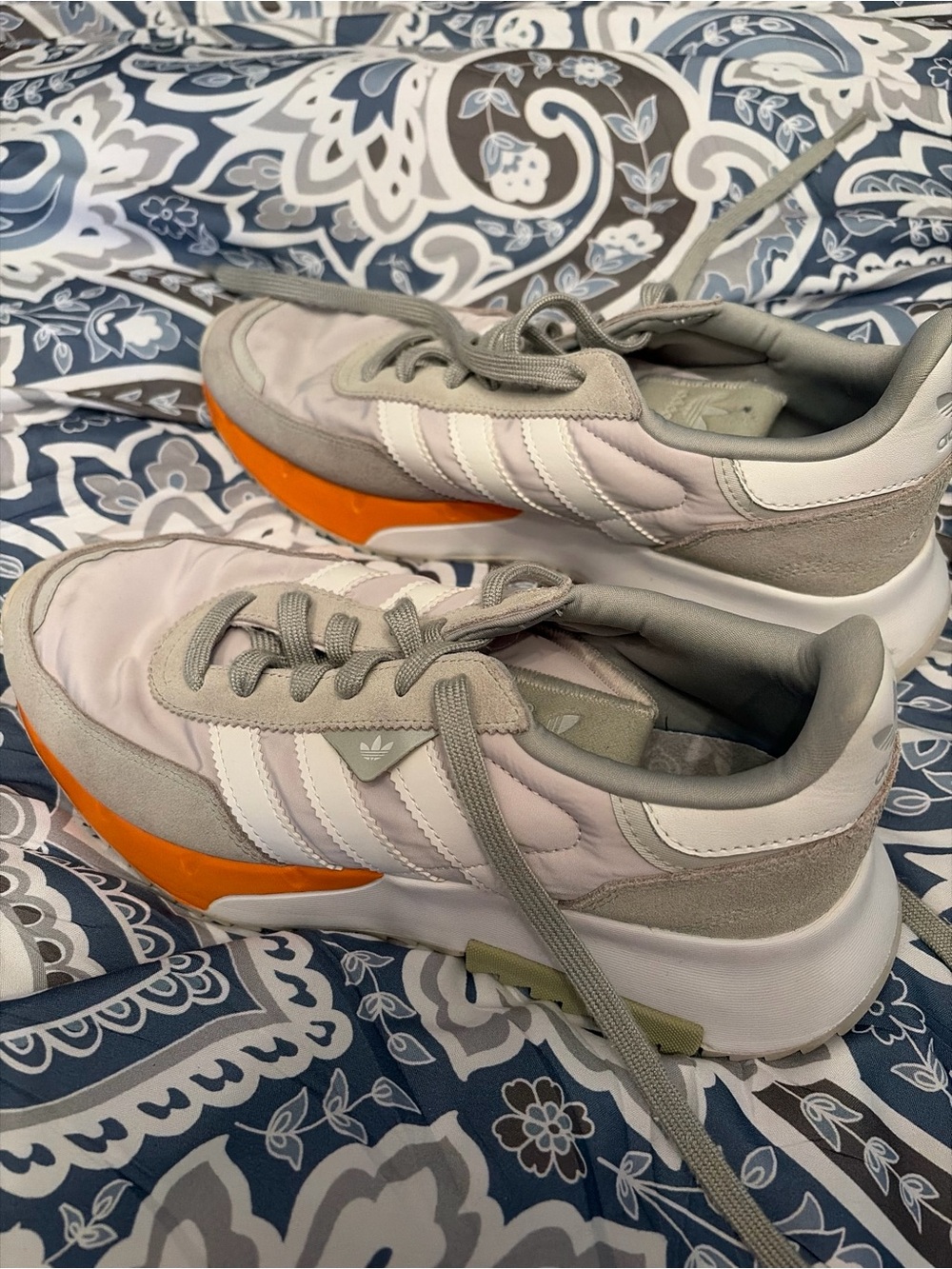 adidas Gray, White & Orange Retro-Style Runners #gentlyused